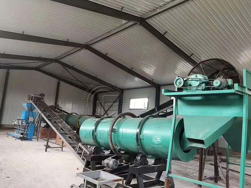 Automatic organic fertilizer granule drum coating machine