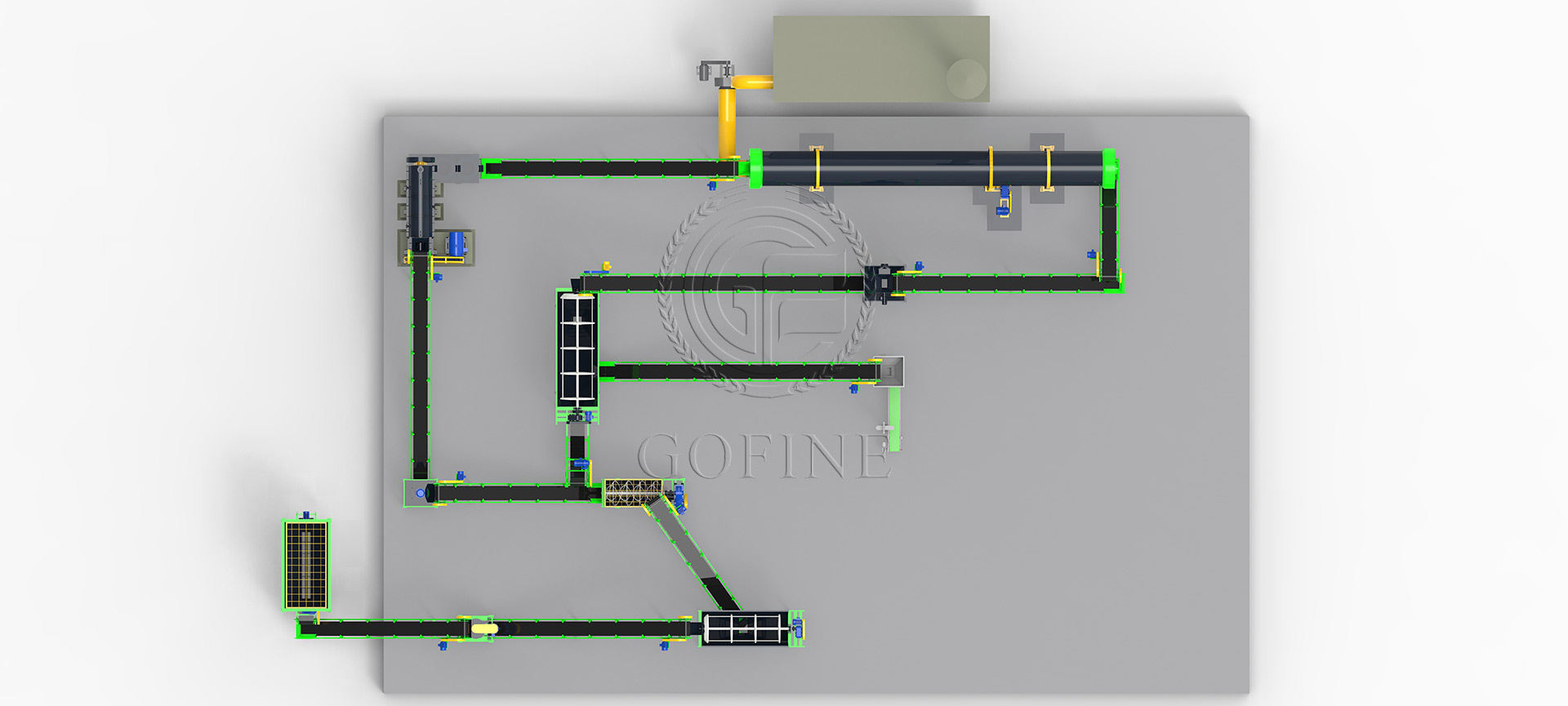 Organic fertilizer granulation production line