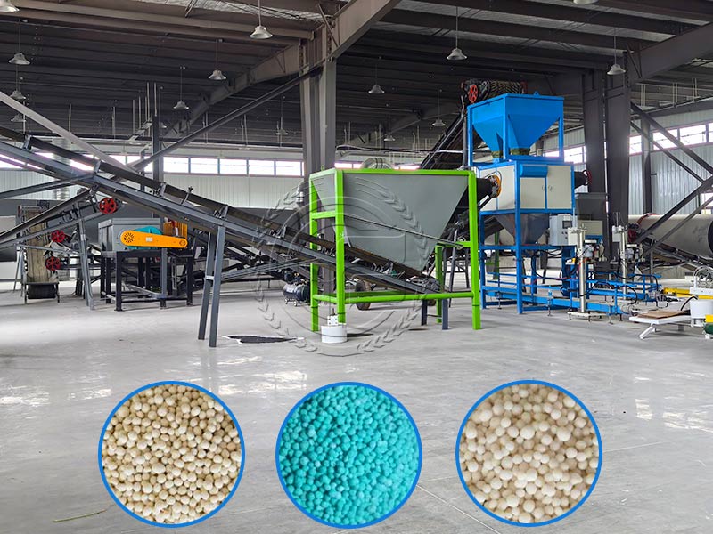Precision proportioned NPK fertilizer production line